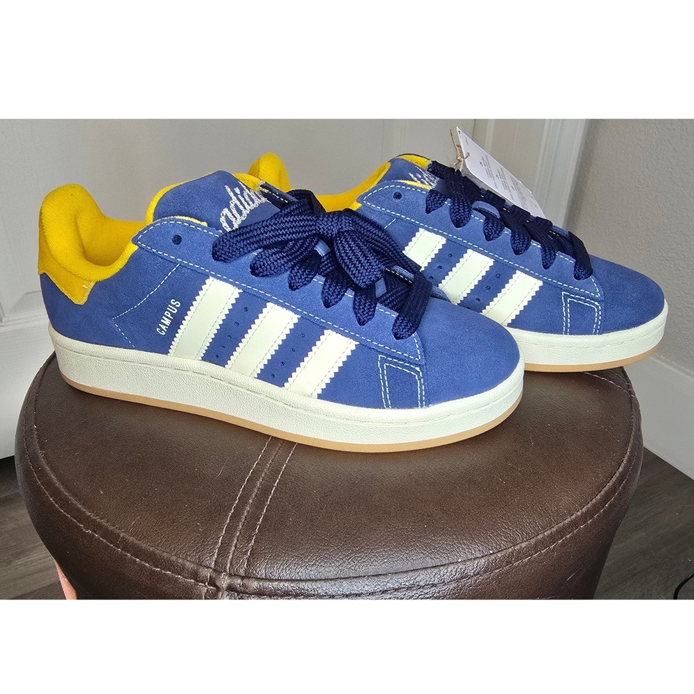 Adidas Campus 00s Night Indigo Bold Gold Suede Sneakers JS3540 Womens 5.5